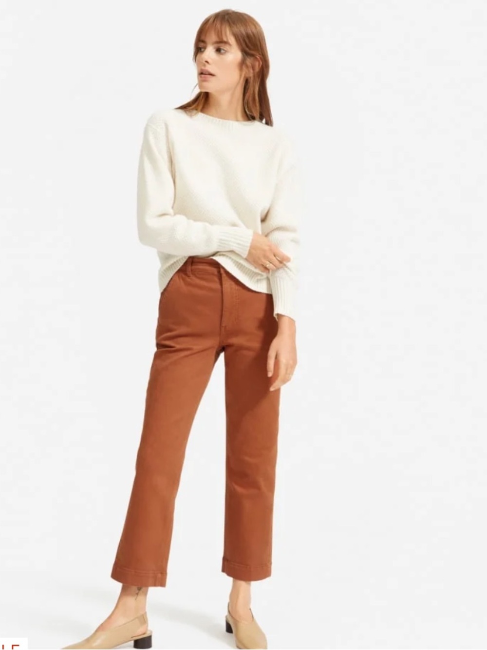 EVERLANE Straigt Leg Crop
Size 12
Cocoa Brown
